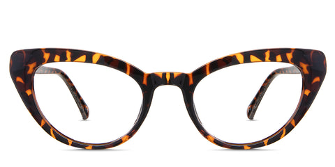 Katos eyeglasses in the demi variant - it's a cat-eye shape frame in color tortoise.