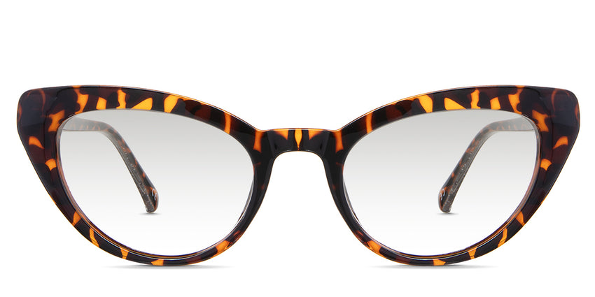 Katos black tinted  Gradient in the Demi variant - it's a cat-eye shape frame with a 21mm wide nose bridge and has a two-tone temple.
