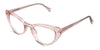 Katos eyeglasses in the pink variant - have a high nose bridge.