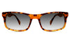 Keene black tinted Gradient sunglasses in sundance variant - are rectangular frames with a super curve or bent temple arm.