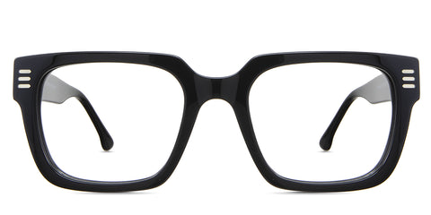 Kendra eyeglasses in the midnight variant - it's a square frame in color black.