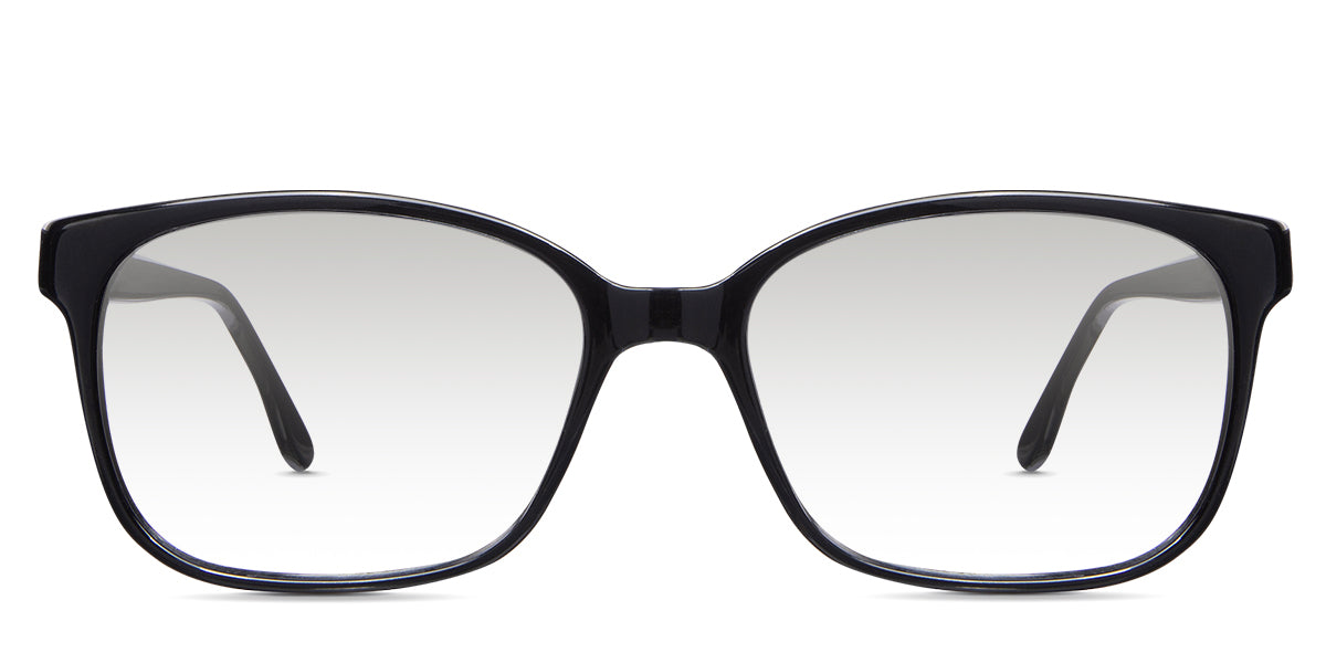 Kinu black tinted Gradient eyeglasses in jet-setter variant - it's rectangle frame made with acetate material