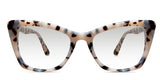 Kline black tinted Gradient glasses in marble variant - it's classy cat eye frame best for oval face shape