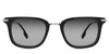 Koa Black Sunglasses Gradient in the linux variant - it's a square frame with a combination of metal temple and an acetate rim.