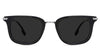 Koa Black Sunglasses Standard Solid in the linux variant - it's a square frame with a combination of metal temple and an acetate rim.