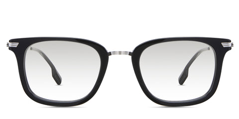 Koa Black tinted Gradient in the linux variant - it's a square frame with a combination of metal temple and an acetate rim.