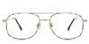 Kylen eyeglasses in the haystacks variant -  is an aviator-shaped multi-color frame.