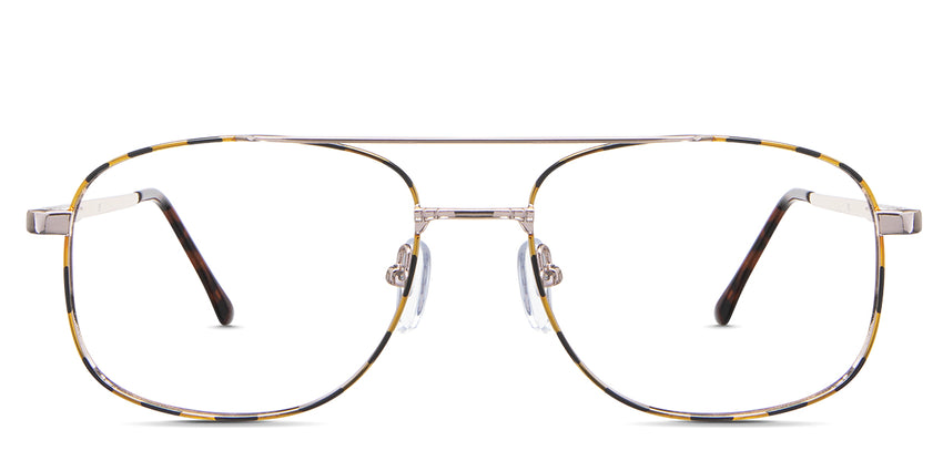 Kylen eyeglasses in the haystacks variant - it's a metal frame with 2nd bar called the brow bar. 
