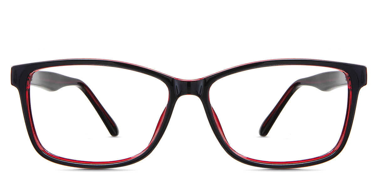 Kyra eyeglasses in the burgundy variant - is a full-rimmed frame in burgundy color.