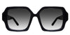 Laga black tinted Gradient sunglasses in jet-setter variant - made with tortoiseshell pattern and square frame shape