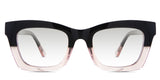 Lana Black tinted glasses Gradient in the fruitdove variant - it's a full-rimmed frame with built-in nose pads and a visible wire core inside the arm.