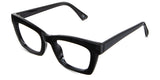 Lana eyeglasses in the midnight variant - have a U-shaped nose bridge.