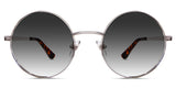 Larsen black tinted Gradient eyeglasses in rookwood variant - thin metal frame