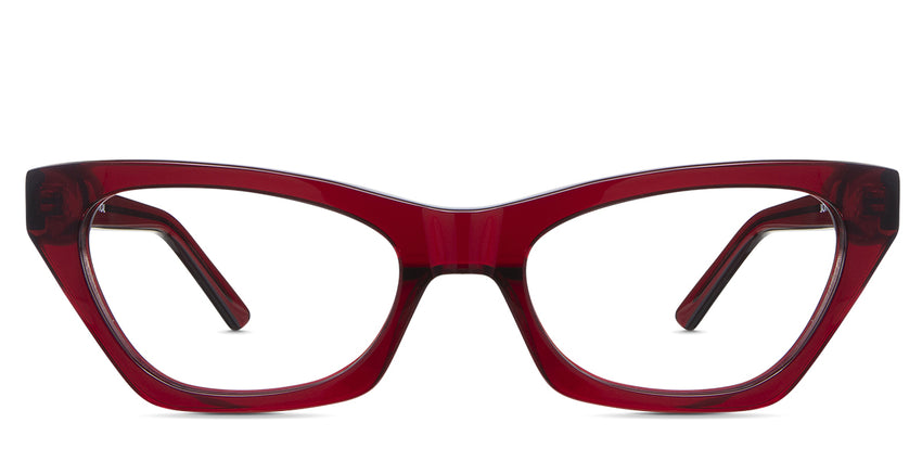Leda frame in the scarlet variant - it's a full-rimmed, slightly transparent frame in color red.