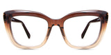 Lesa eyeglasses in the colt variant - it's a full-rimmed acetate frame in a gradient brown color.