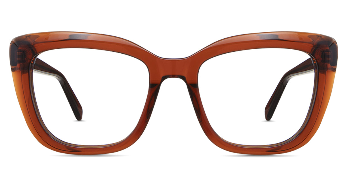 Lesa eyeglasses in the lemur variant - it's a full-rimmed acetate frame in red-brown color. Cat-Eye best seller New Releases Latest