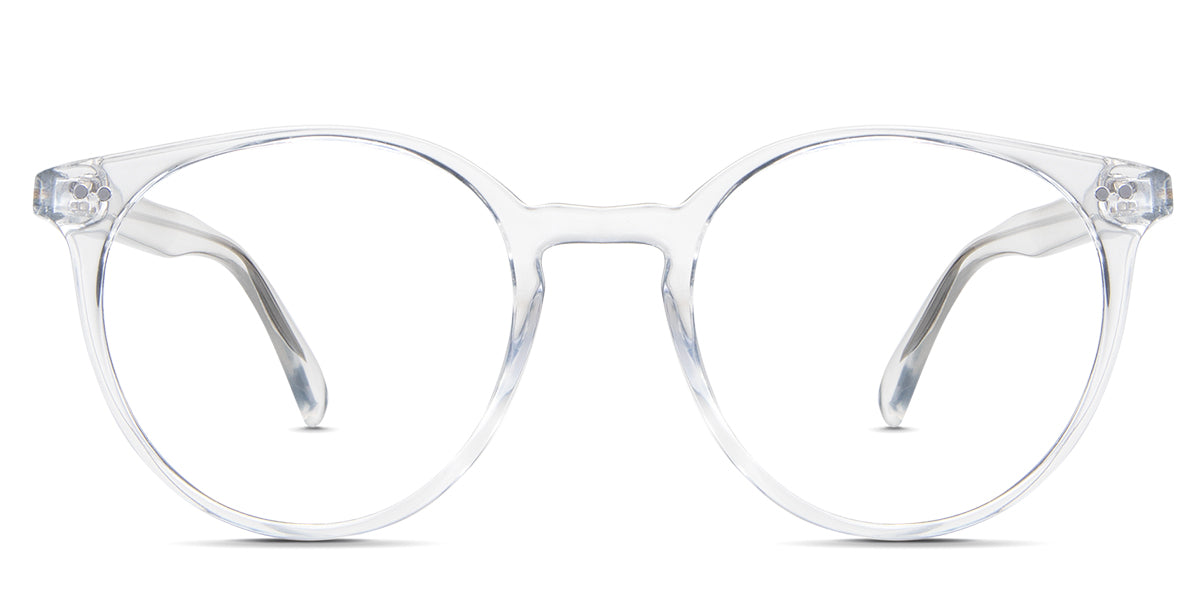 Lilah eyeglasses in the crystal variant - is an acetate frame in clear color.