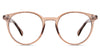 Lilah eyeglasses in the fawn variant - is a round-oval-shaped frame in brown color.