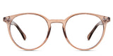 Lilah eyeglasses in the fawn variant - is a round-oval-shaped frame in brown color.