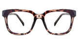 Linden eyeglasses in the featherstone variant - it's a square frame in tortoise brown color.