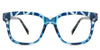 Linden eyeglasses in the parrot variant - it's a full-rimmed acetate frame in color blue.