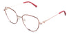 Lishka eyeglasses in the burgundy variant - have a wide nose bridge.