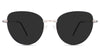 Lishka Black Standard Solid is in the Caligo variant - it's a rounded cat-eye-shaped frame with adjustable nose pads, metal temple arm, and acetate temple tips.