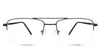 Lister eyeglasses in the cemani variant - is an aviator-shaped frame in black.