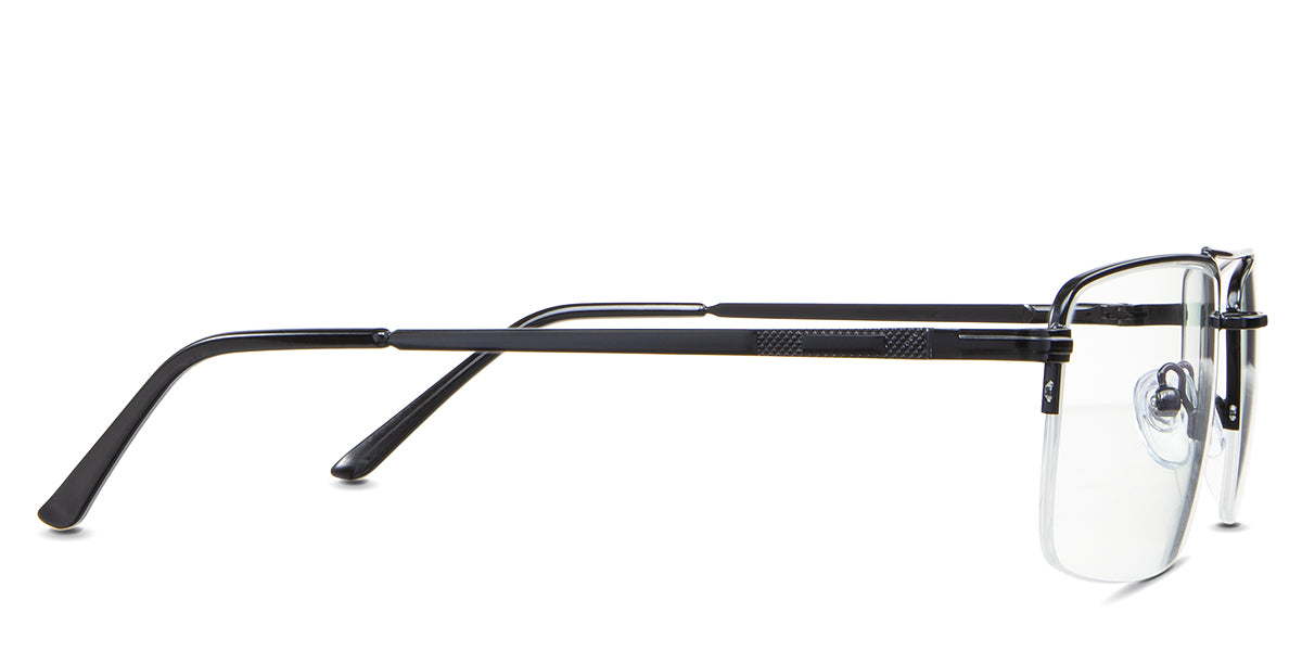 Lister eyeglasses in the cemani variant - have a combination of metal and acetate temples.