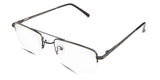 Lister eyeglasses in the stout variant - it's a half-rimmed frame with a straight brow bar.