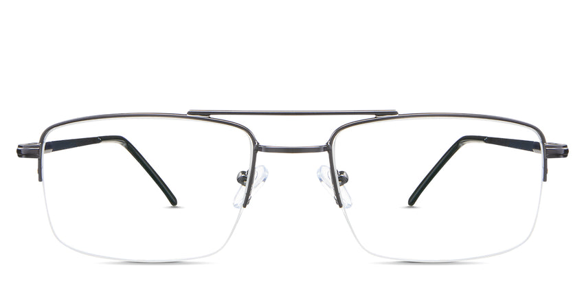Lister eyeglasses in the stout variant - it's a wide rectangular shape frame.
