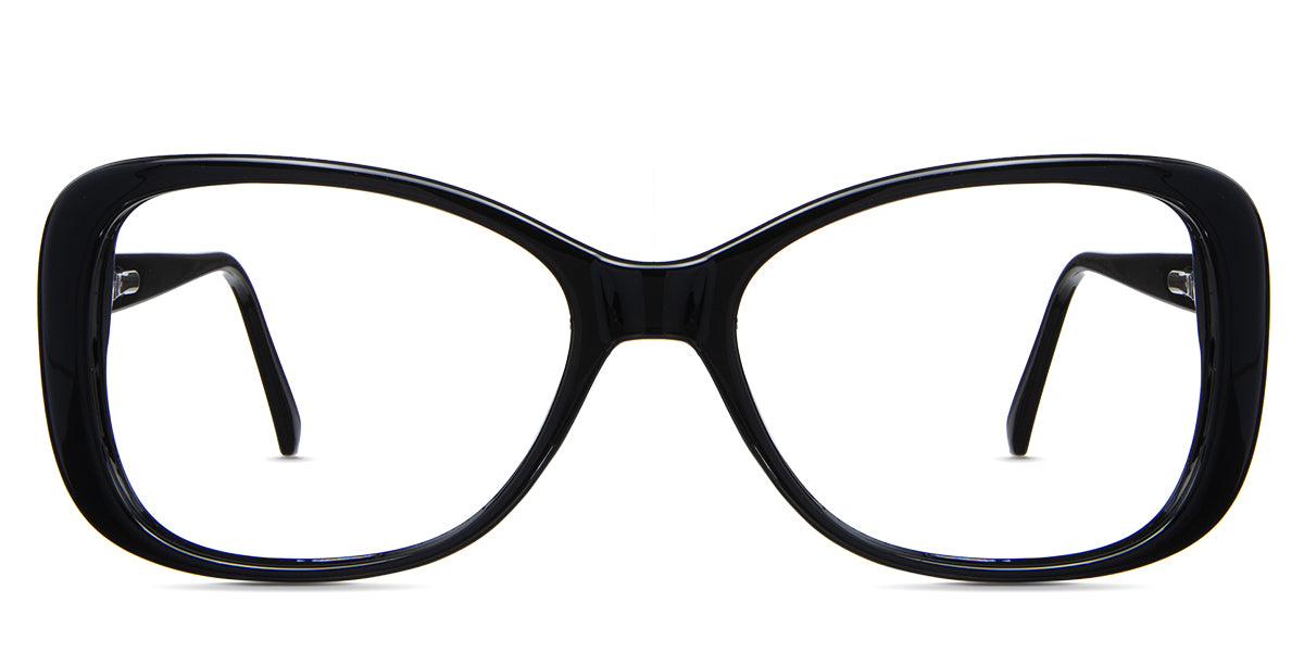 Lois Eyeglasses in midnight variant - it's a full-rimmed frame with a wide viewing area.