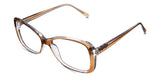 Lois Eyeglasses in ocher variant - it has a two-toned color frame.