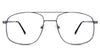 Loki eyeglasses in the gunmetal variant - it's a combination of aviator and square shape frame.