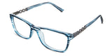 Lyndon eyeglasses in the kyanite variant - have a low nose bridge.
