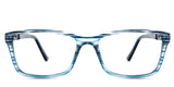 Lyndon eyeglasses in the kyanite variant - it's a rectangular frame in color blue.