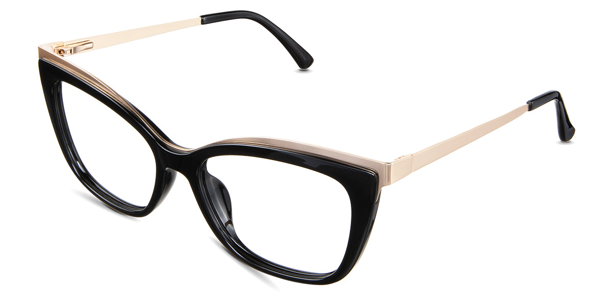 Lyric eyeglasses in the midnight variant - have a 16mm width nose bridge.