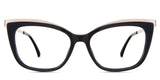 Lyric eyeglasses in the midnight variant - it's a combination of metal and acetate frame in color black.
