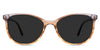Maggie gray Polarized in the Tut variant - it's an oval shape frame with a narrow-width nose bridge and a slim temple.