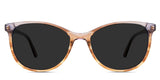 Maggie gray Polarized in the Tut variant - it's an oval shape frame with a narrow-width nose bridge and a slim temple.