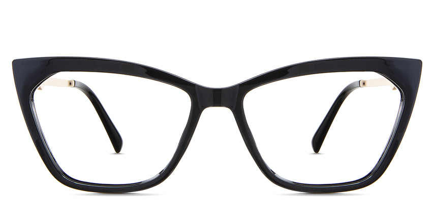 Malia eyeglasses in the lasius variant - it's a cat-eye shape frame in color black.