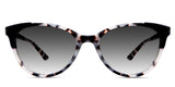 Melvin black tinted Gradient cat eye sunglasses in aphrodite variant it's tortoise style pattern