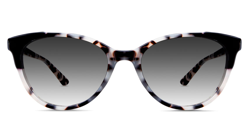 Melvin black tinted Gradient cat eye sunglasses in aphrodite variant it's tortoise style pattern