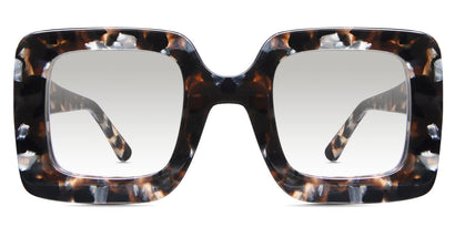 Mensa black tinted Gradient oversized sunglasses in sepia variant