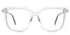 Mick eyeglasses in the goshenite  variant - it's a square frame in crystal and gold color.