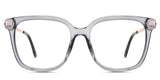Mick eyeglasses in the lava variant - it's an acetate frame in gray and gold color.