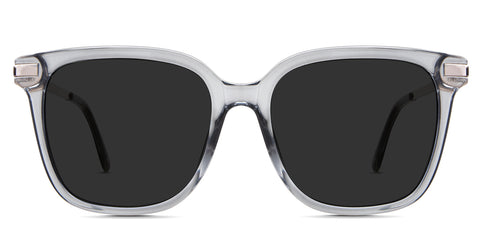 Mick black tinted Standard Solid in the Lava variant - it's an acetate frame with a U-shaped nose bridge and a slim arm.