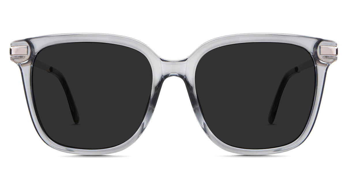 Mick gray Polarized in the Lava variant - it's an acetate frame with a U-shaped nose bridge and a slim arm.