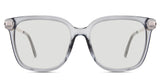 Mick black tinted Standard Solid in the Lava variant - it's an acetate frame with a U-shaped nose bridge and a slim arm.