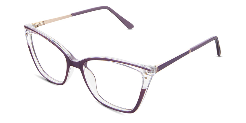Mila eyeglasses in the biborka variant - have a high U-shaped nose bridge.